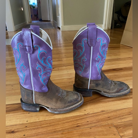 Girls Old West Cowgirl Boots, size 11 - Picture 3 of 6